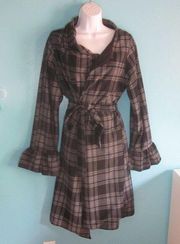 Ngozika Okeke Loungewear Plaid Robe OS