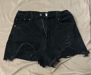 Black Denim Shorts