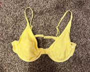 Yellow Polka Dot  Bikini Top