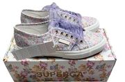 LOVESHACKFANCY x SUPERGA 2750 Floral Print Sneakers Lavender Blooms 8.5 Women's