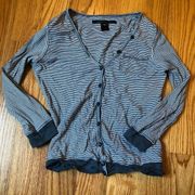 Marc Jacobs blue and white striped cardigan top size XS