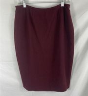 Cato Maroon Pencil Skirt Size 12