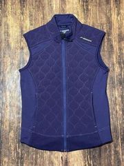 Brooks Women's Medium Purple Quilted Zip Fleece Vest