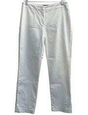 NIC+ZOE Women’s White Straight Leg Pants Size 6 GUC Cotton Blend