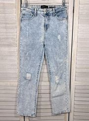 KENDALL & KYLIE The Icon High Rise Straight Acid Wash Skinny Jeans-5/27