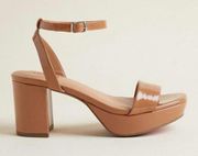 Torrid Platform Block Heel Sandal Nude Tan Size 10.5WW NWT