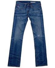 AG Adriano Goldschmied Slim Boot Cut Distressed Low-rise Blue Jean Size 26R