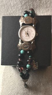 Liberty Southwest Traditions Sterling Silver/Turquoise Watch