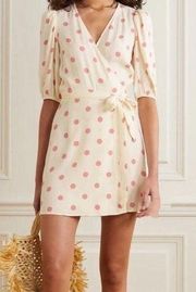 Reformation Olince Wrap Dress Polka Dot