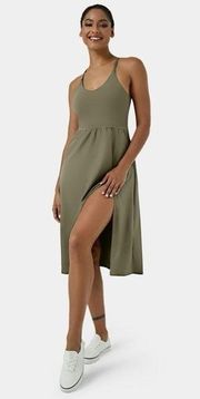 Everyday Midi Chill Dress-La Land in Withered Green Size XS