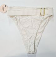 Camila Coelho Catarina High Waist Bottom in Creme