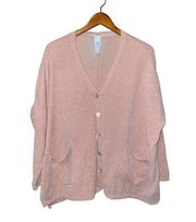 Wynne Lounge Button Front Cardigan Dusty Rose Size Small