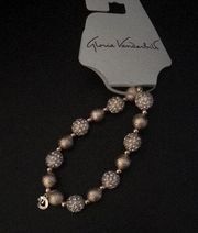 Gloria Vanderbilt rose gold pave Crystal bracelet