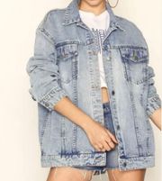 | CARMAR Oversized Denim Trucker Jacket Small