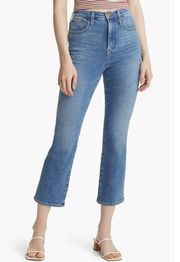 Madewell Women's Cali Demi-Boot Jeans Stretch Sundale Wash Blue Size 27T