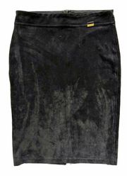 black modern Faux suede skirt size Small