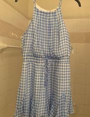 Altar'd State Blue Gingham Romper Size Medium