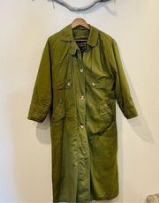 Vintage Green Trench Coat