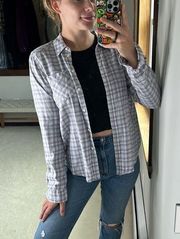 Paige: Light Purple Plaid flannel