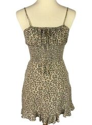 Leopard Animal Print Sleeveless Fit  & Flare Mini Dress Small