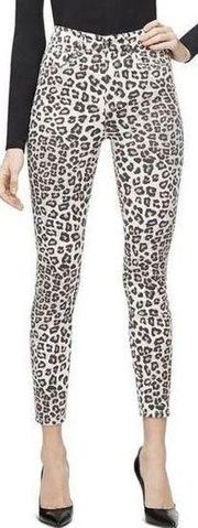 NEW Good American Good Waist Crop Jeans Snow Leopard