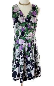 Talbots Petite Fit & Flare Floral Dress Oprah Magazine Collection size 4P