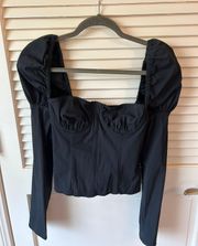 WeWoreWhat Black Corset Top