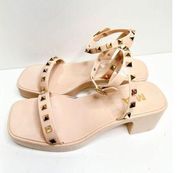 MIA Sandals Womens Size 6 Pink Studded Chunky Heel Y2K