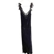 Vintage 90’s Grey Velvet Long Dress / Gown 8