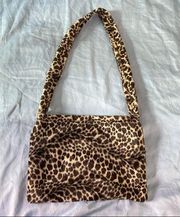 Cheetah print fuzzy bag