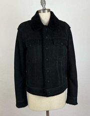 Authentic Saint Laurent Boyfriend Denim Merino Sherling Jacket NWT EUR 50