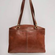 Patricia Nash Leather Poppy Heritage Tote Bag In Cognac Brown