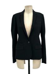 Diane von Furstenberg Junior Blazer Jacket in Black Wool Size 4