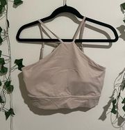 BuffBunny Cream Halter Sports Bra Top Size M