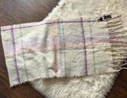 Pastel Tartan Plush Fringe Oversized Scarf