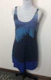 dreamweight cotton dress blu and gold size medium