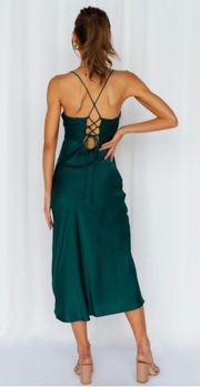 midi dress dark green