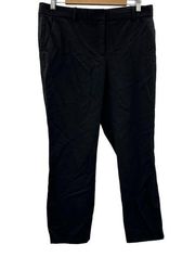 Theory Black Wool Blend High Rise Cropped Straight Leg Dress Pants Size 10