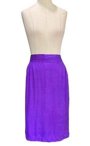 SAKS 5th Avenue VINTAGE Silk pencil skirt jewel tone purple Size 14