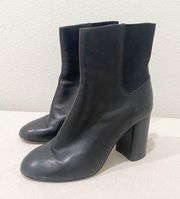 rag and bone black leather nib agnes chelsea boot size 37.5