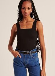 Abercrombie And Ditch Black Squareneck Bodysuit 