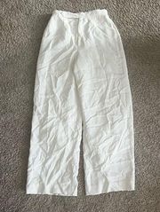 Dana Bauchman White Straight Trousers