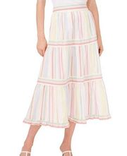 195. Chelsea & Violet Woven Multi Stripe Tiered A-Line Skirt Size XS