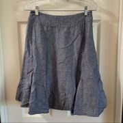 Blue Chambray Aline Skirt size PXS