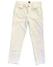 GAP Women Jeans White 28 Cropped Straight Leg Summer Denim Pants Mid Rise Light