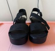 Platform Black Sandals