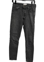 AGOLDE Black Skinny Jeans Adults Size‎ 26 Inseam 27 Mid-Rise Denim CCAD-C