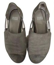 Eileen Fisher | Ken-Tn Earth Tumbled Nubuck Sandals  flats in grey