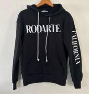 Rodarte Black Logo Hoodie Sweatshirt Pullover Soft Comfy XS Streetwear