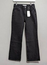 MNG Straight Flared jeans with rhinestone detail size USA 4